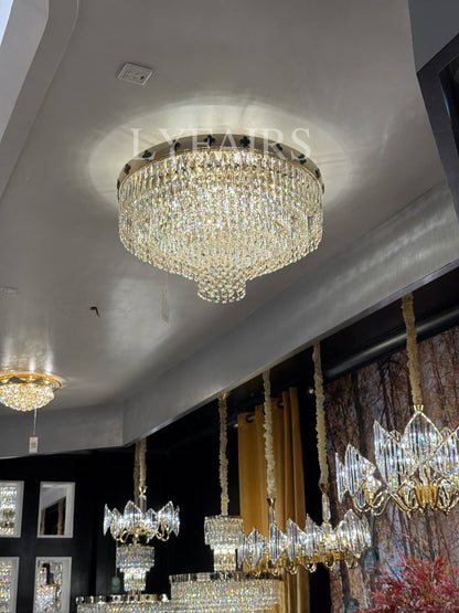 Elegant Clover Malachite Crystal Chandelier Series