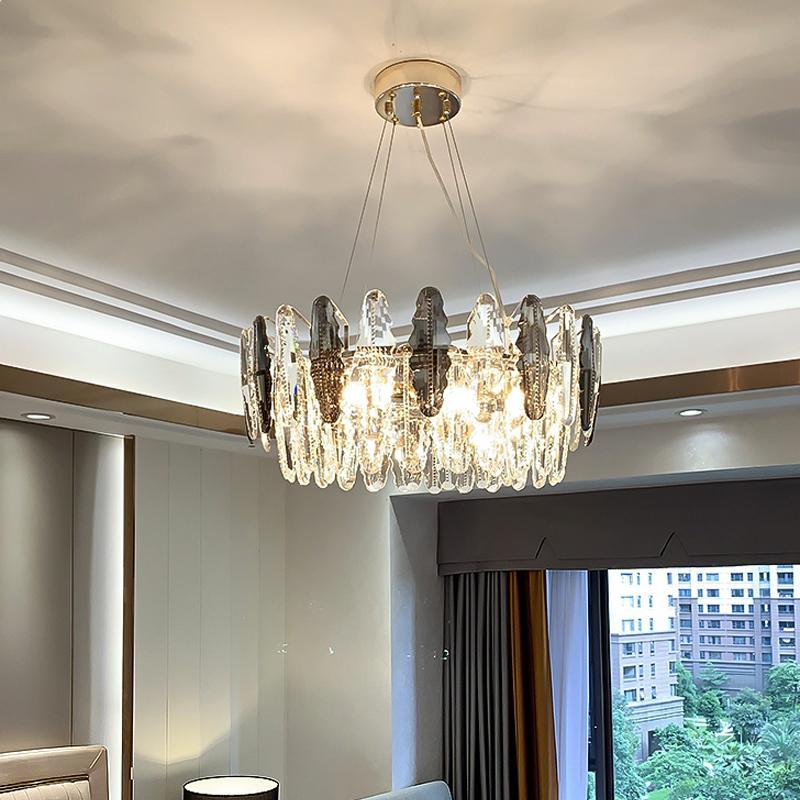 Denise Bobon Post-Modern Crystal Chandelier