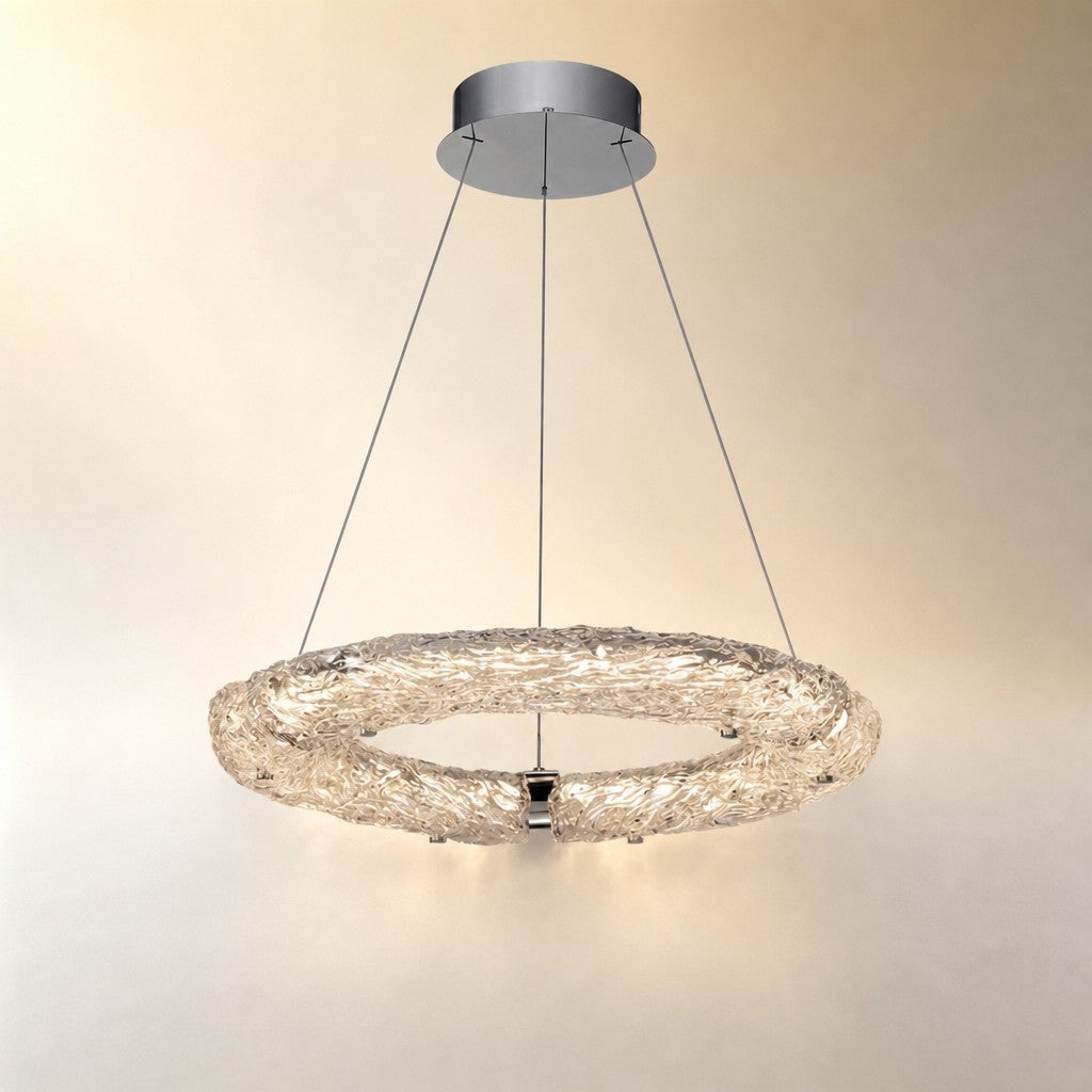 Belor Glamorous Modern Glass Chandelier