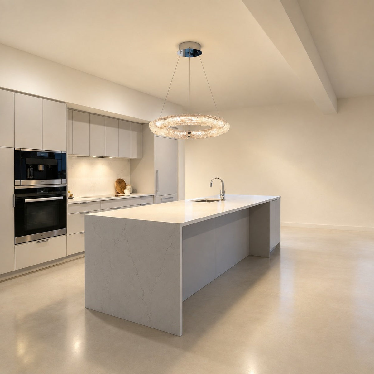 Belor Glamorous Modern Glass Chandelier