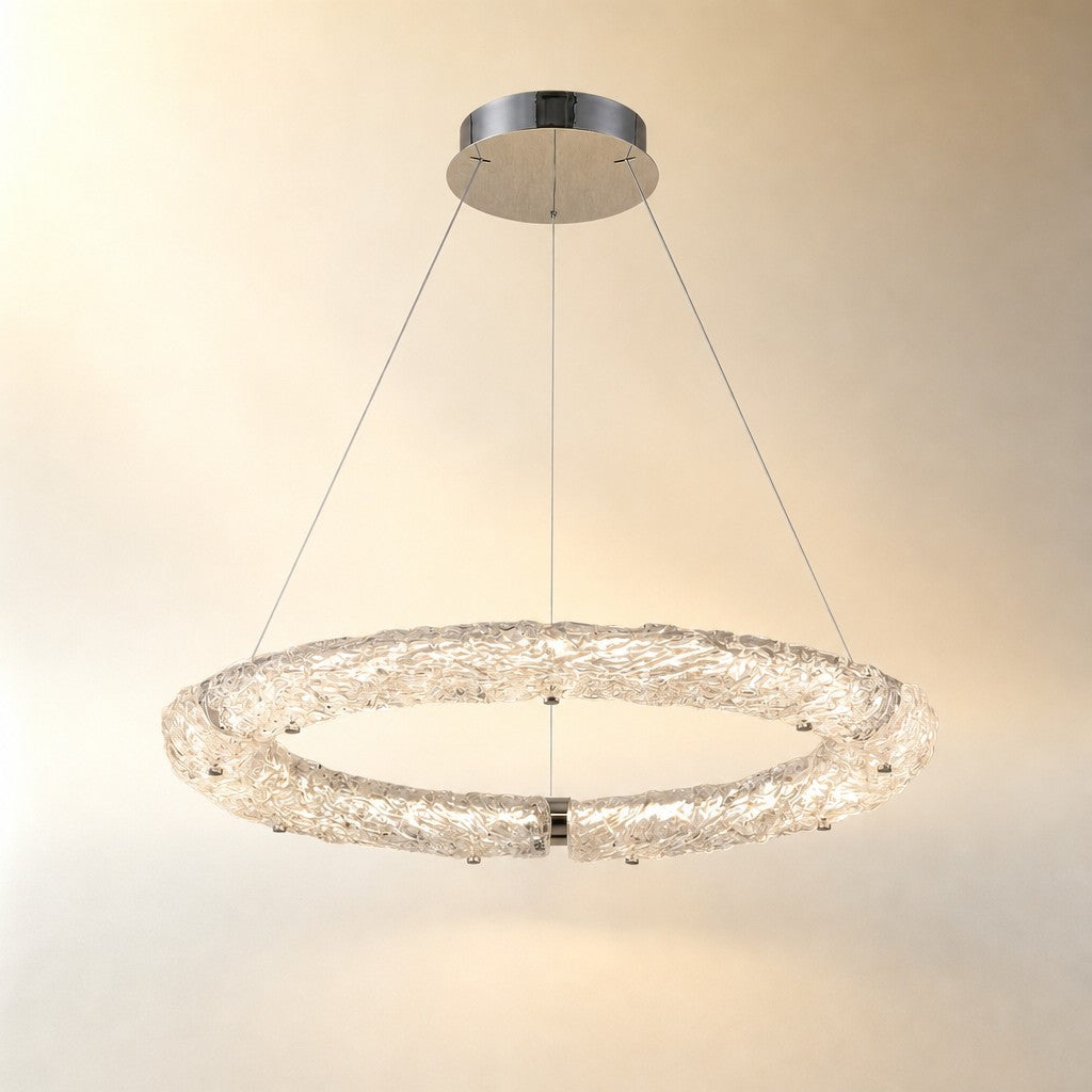 Belor Glamorous Modern Glass Chandelier