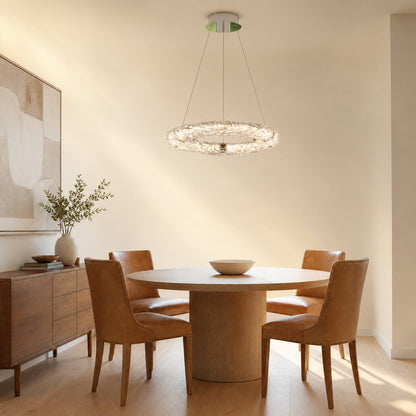Belor Glamorous Modern Glass Chandelier