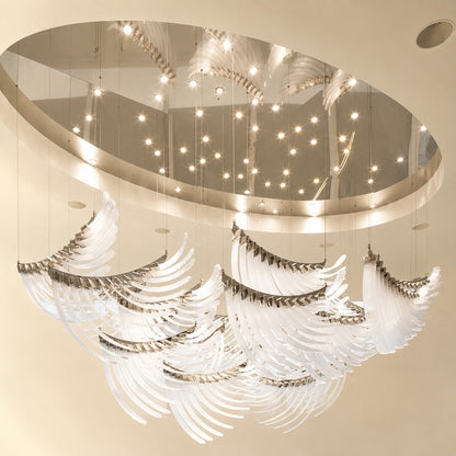 Bird Feather Wings LED Chandelier