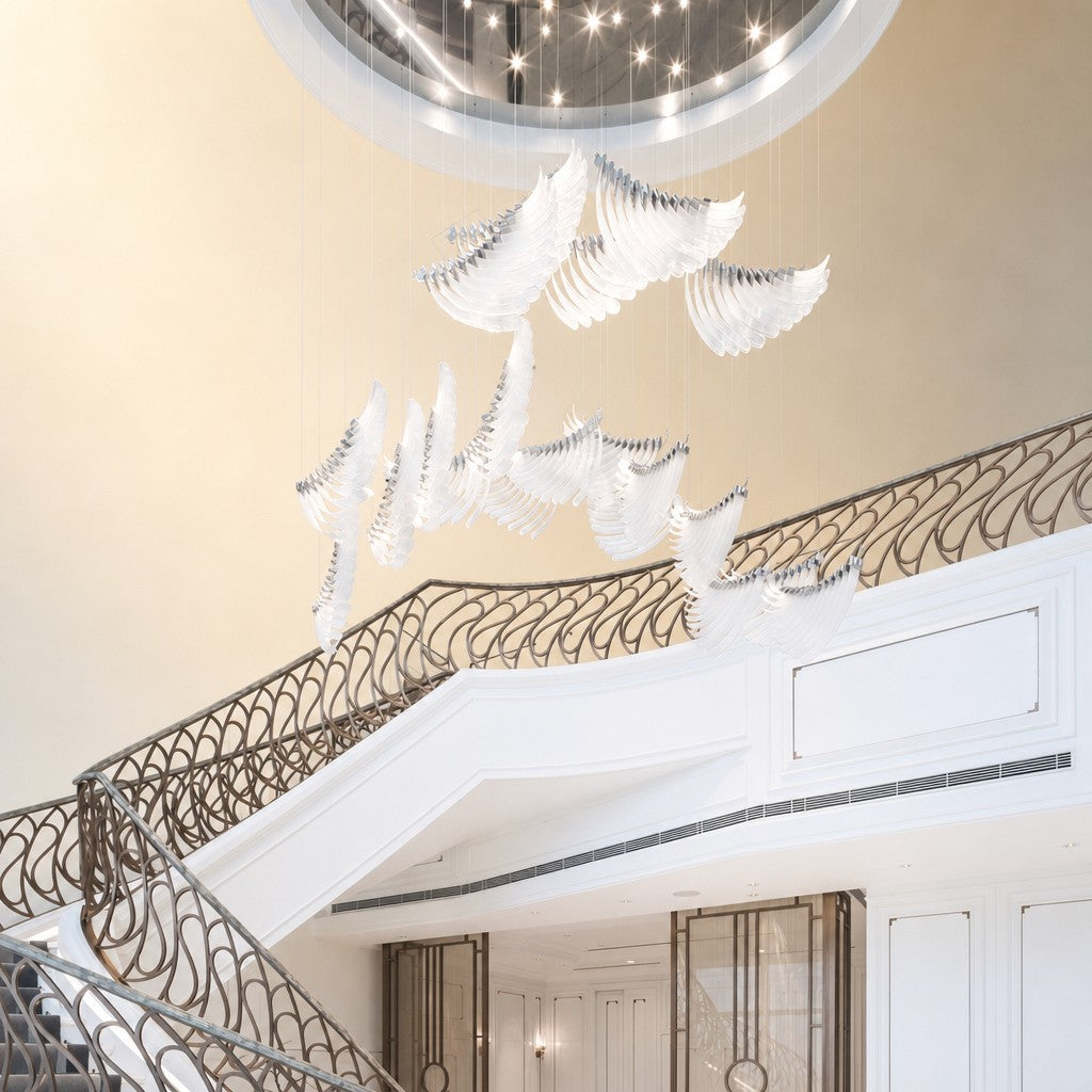 Bird Feather Wings LED Chandelier