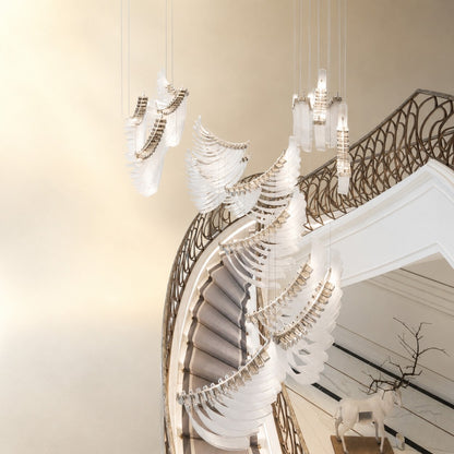 Bird Feather Wings LED Chandelier