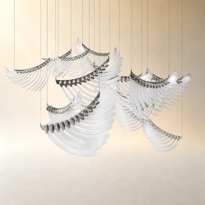 Bird Feather Wings LED Chandelier