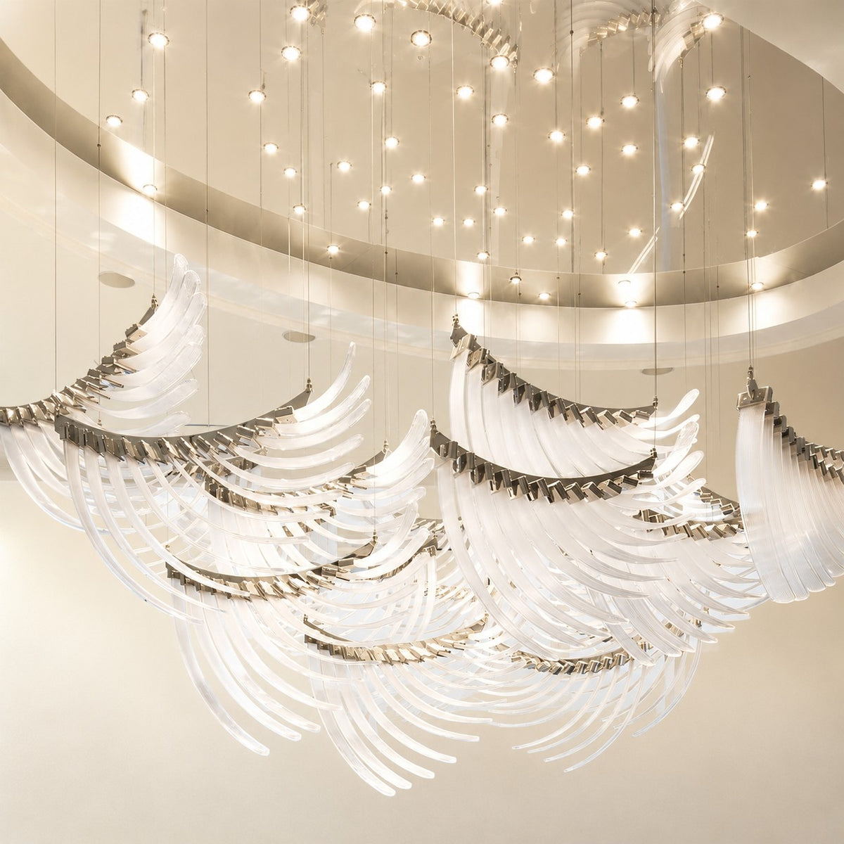 Bird Feather Wings LED Chandelier
