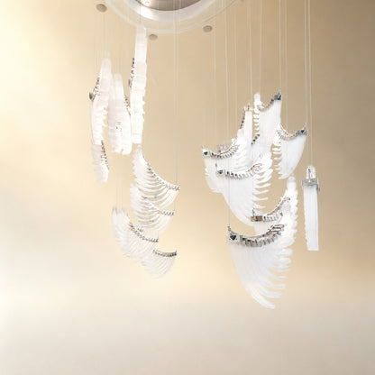 Bird Feather Wings LED Chandelier