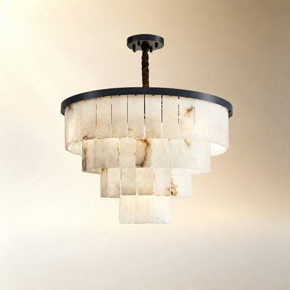 Black Copper Alabaster Chandelier
