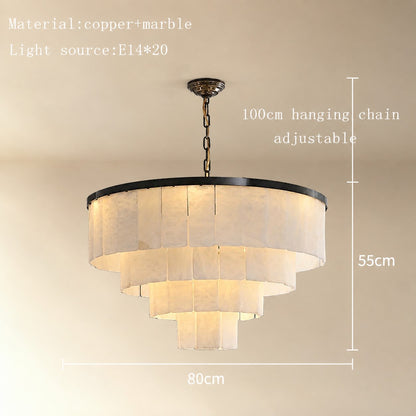 Black Copper Alabaster Chandelier