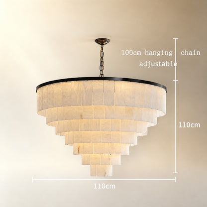 Black Copper Alabaster Chandelier