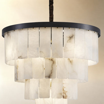 Black Copper Alabaster Chandelier