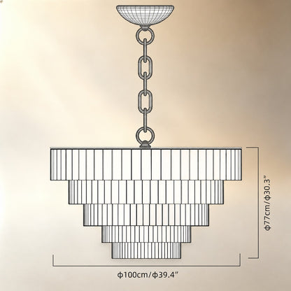 Black Copper Alabaster Chandelier
