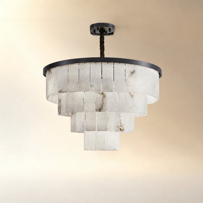 Black Copper Alabaster Chandelier