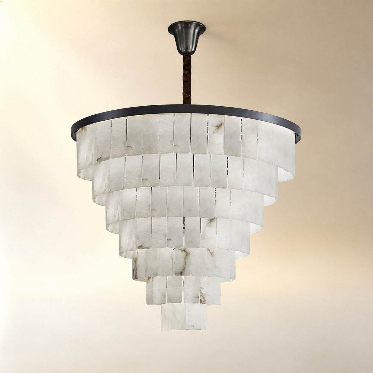 Black Copper Alabaster Chandelier