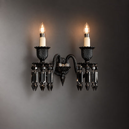 Black Prism Crystal 2-Light Wall Sconce 16.5"