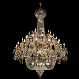 Extra Large European-style Multi-layers Candle Luxury Crystal Chandelier Gold Art Foyer/Staircase Decorative Light Fixture