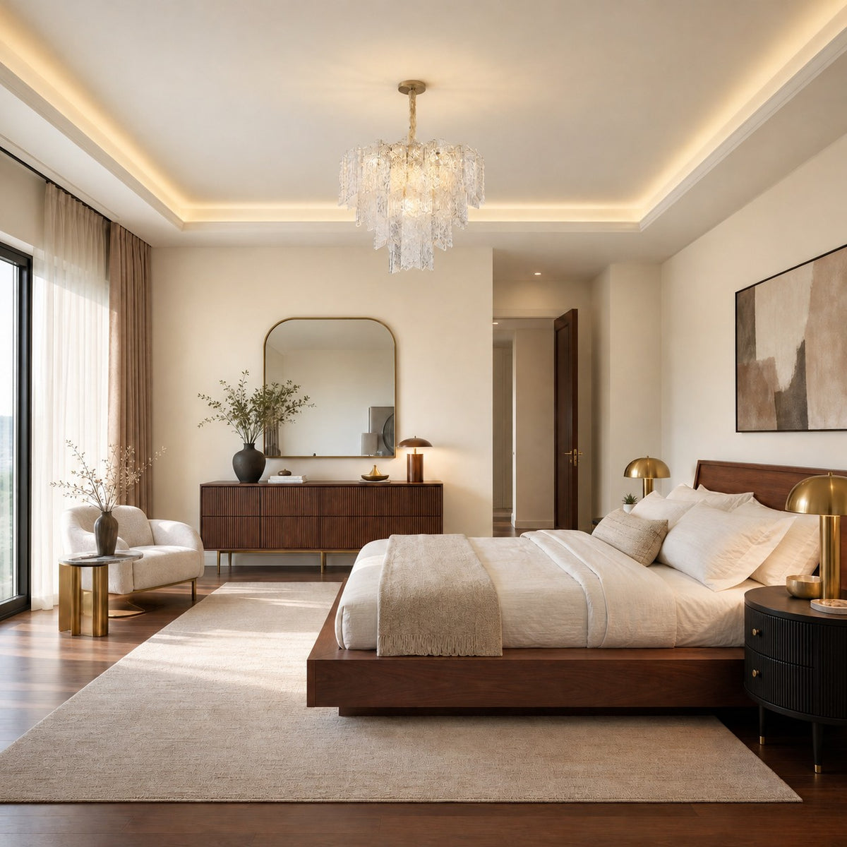 Bolla Brass Globe Chandelier