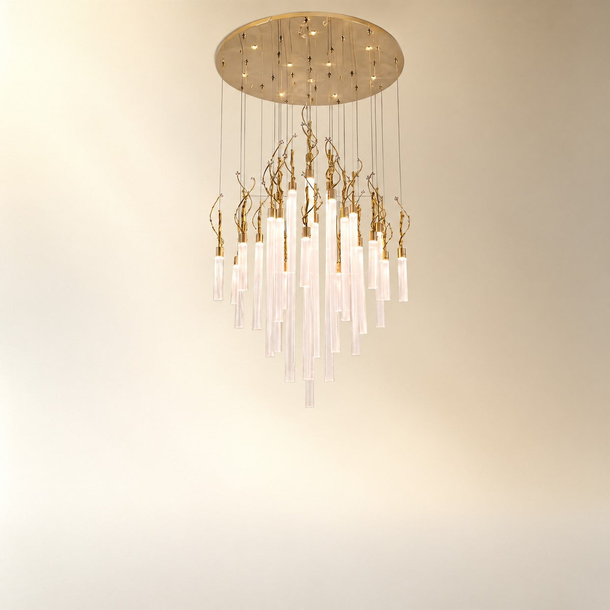 Braevan Modern Glass Round Chandelier 47"