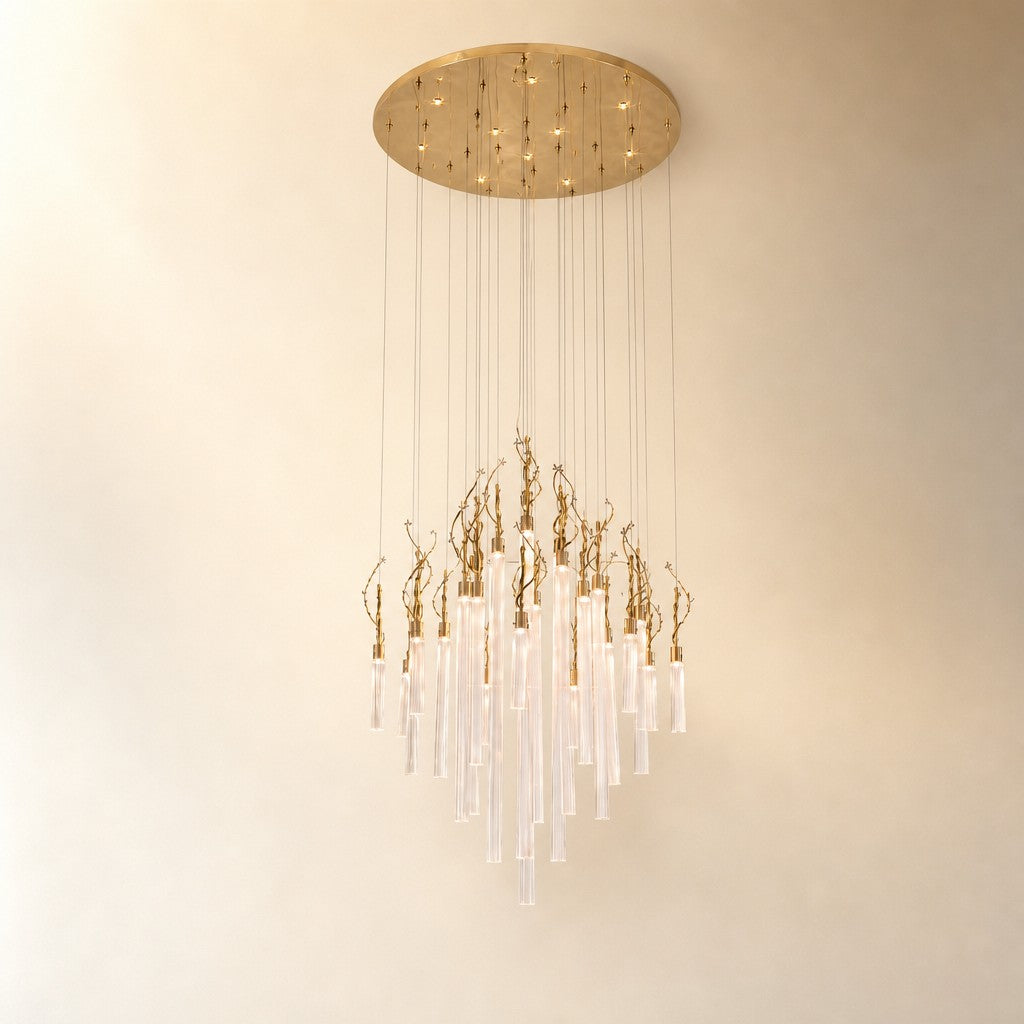 Braevan Modern Glass Round Chandelier 47"