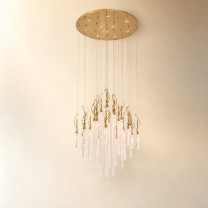 Braevan Modern Glass Round Chandelier 47"