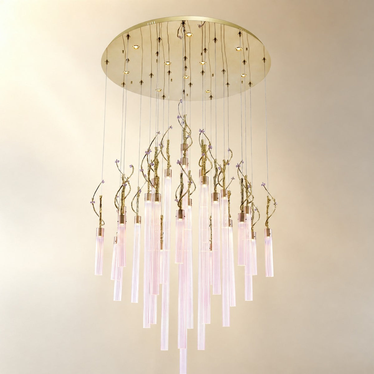 Braevan Modern Glass Round Chandelier 47"