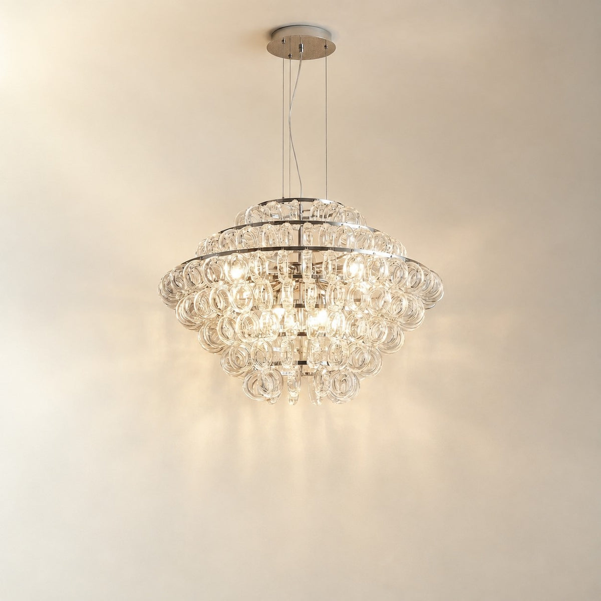 Braor Modern Glass Chandelier 31"