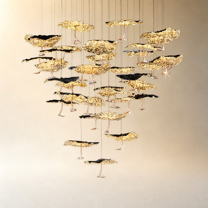 Brass Aviary Constellation Chandelier