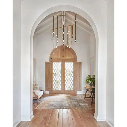 Brass Drop System Chandelier - 76 heads L 220cm x W 180cm x H 400cm / L 86.6" x W 70.9" x H 157.5"BlackBlushlighting
