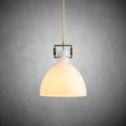 Modulus Milk Glass Cloche Pendant 10"14"18"