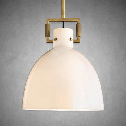 Modulus Milk Glass Cloche Pendant 10"14"18"