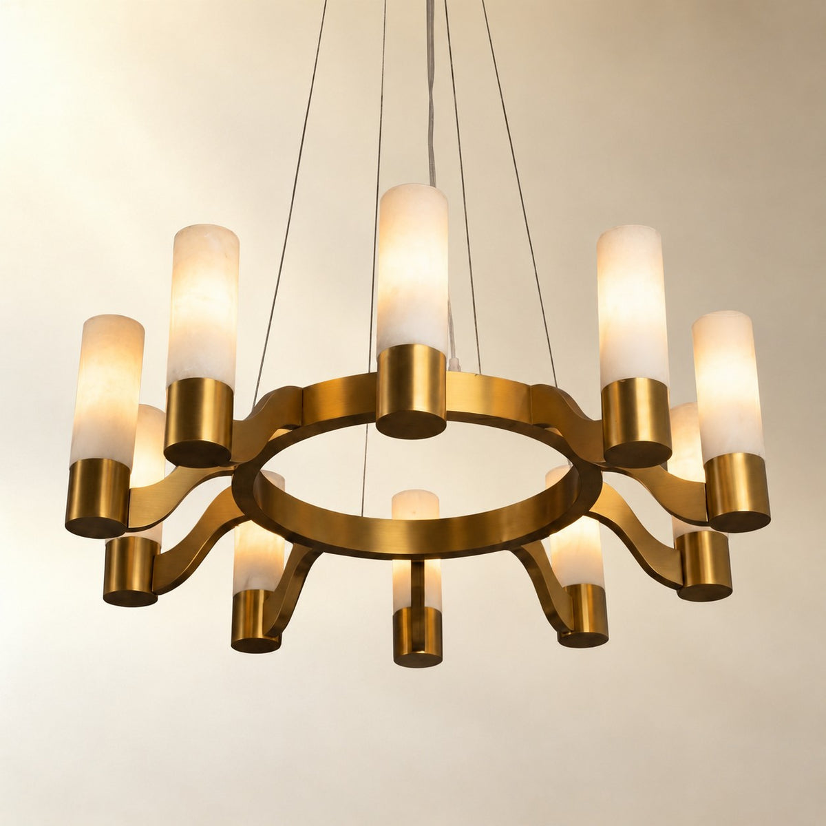 Caerior Modern Alabaster Hanging Light Fixtures