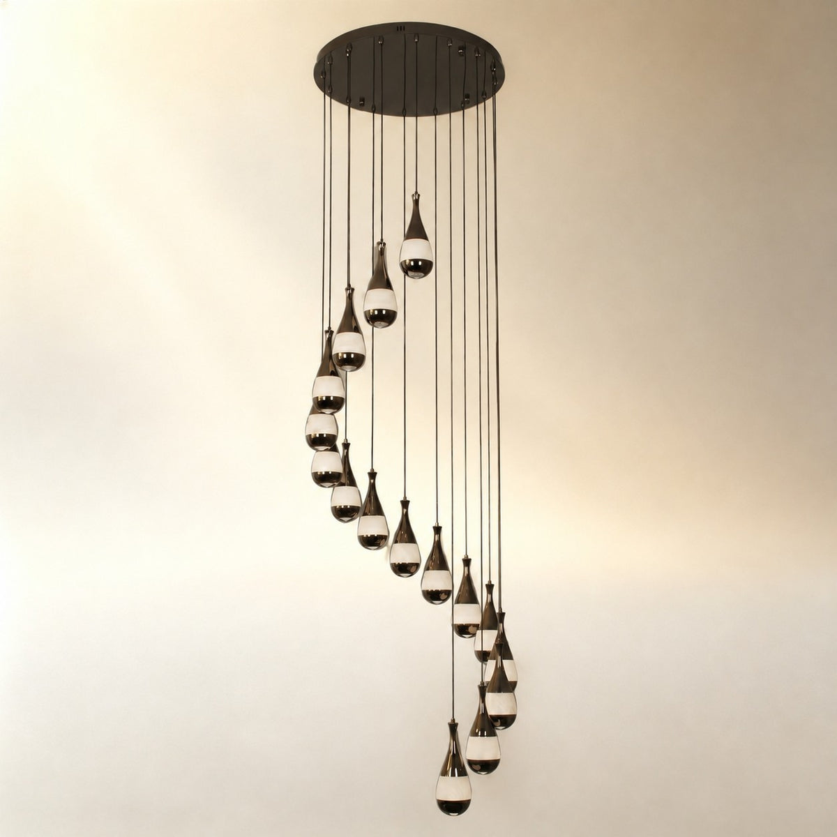 Caevan Spiral Alabaster Pendant Chandelier