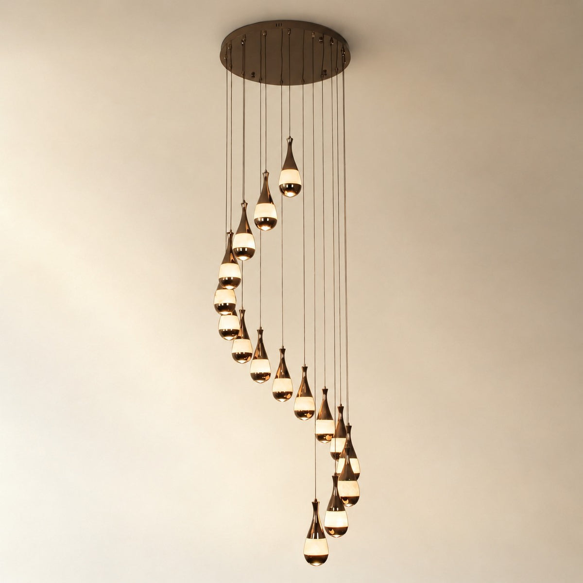 Caevan Spiral Alabaster Pendant Chandelier