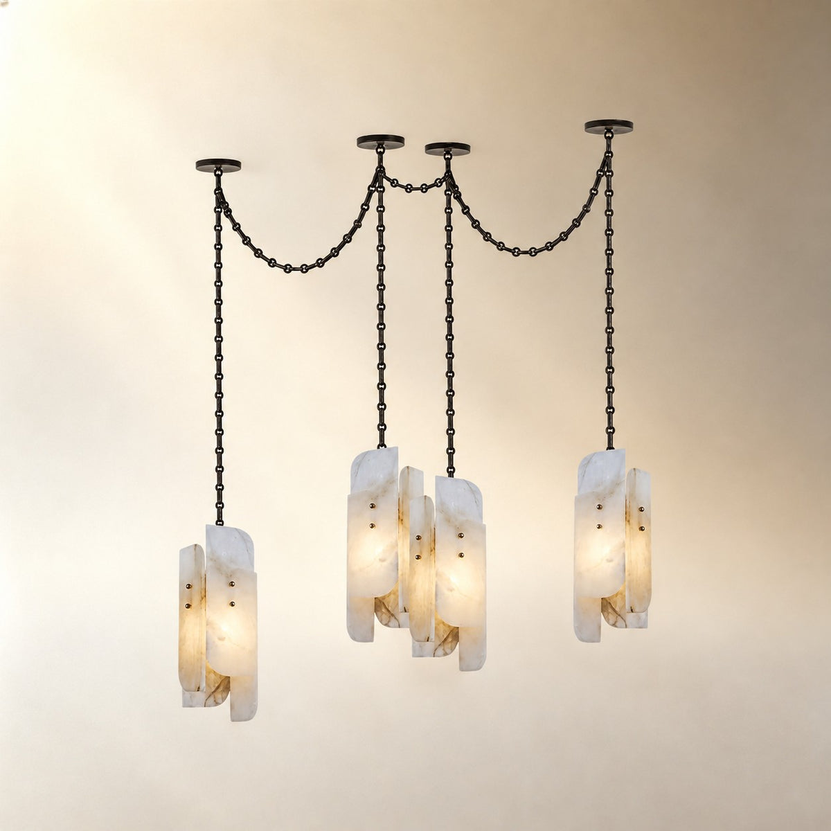 Cascading Chain Cluster Chandelier