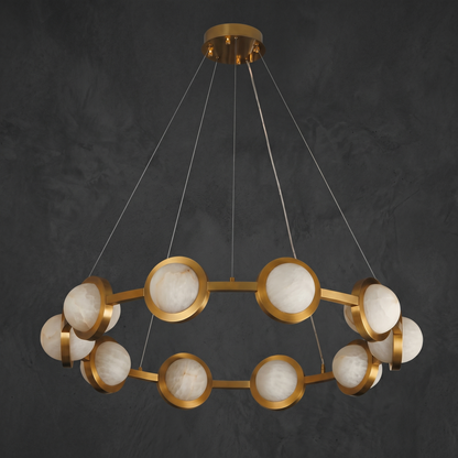 Daeen Modern Alabaster Ring Chandelier