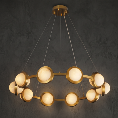 Daeen Modern Alabaster Ring Chandelier