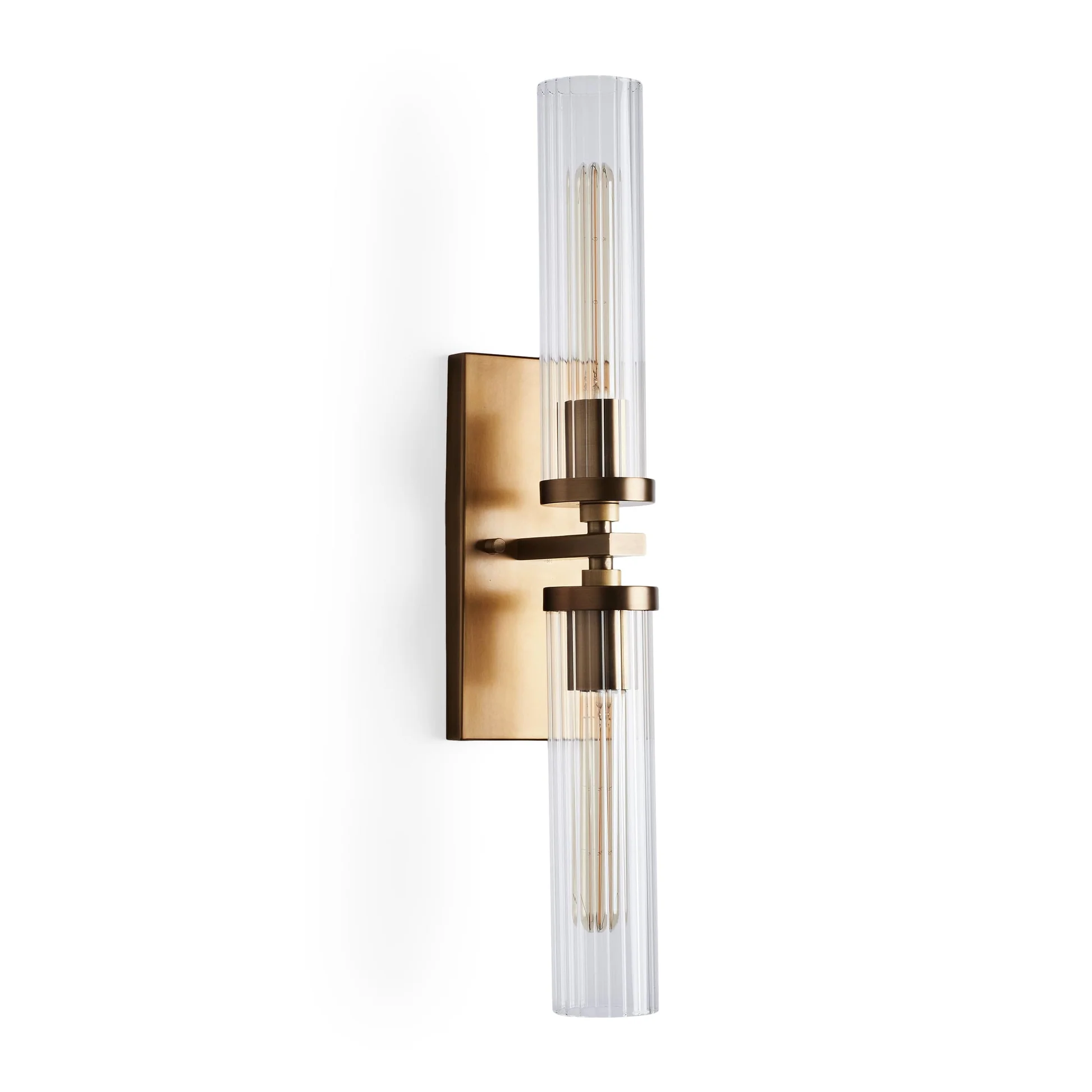 Andreas Modern Linear Glass Wall Sconces 2 Lights