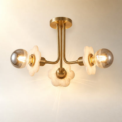 Ceiling 3-orb Alabaster