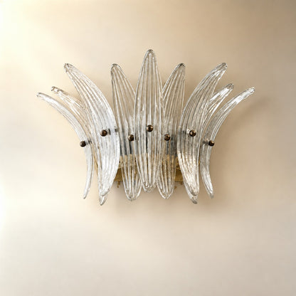 Celestia Sculptural Floral Glass Wall Sconce