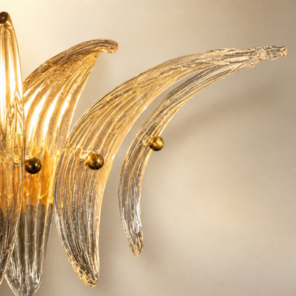 Celestia Sculptural Floral Glass Wall Sconce