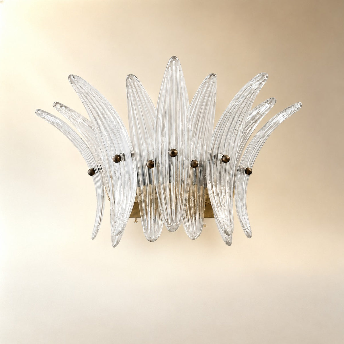 Celestia Sculptural Floral Glass Wall Sconce