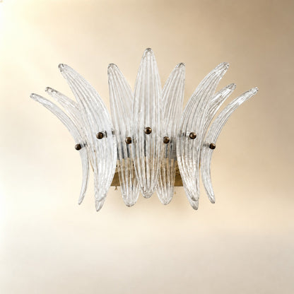 Celestia Sculptural Floral Glass Wall Sconce