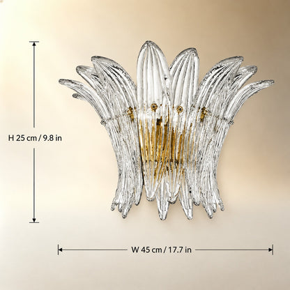 Celestia Sculptural Floral Glass Wall Sconce