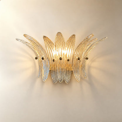 Celestia Sculptural Floral Glass Wall Sconce