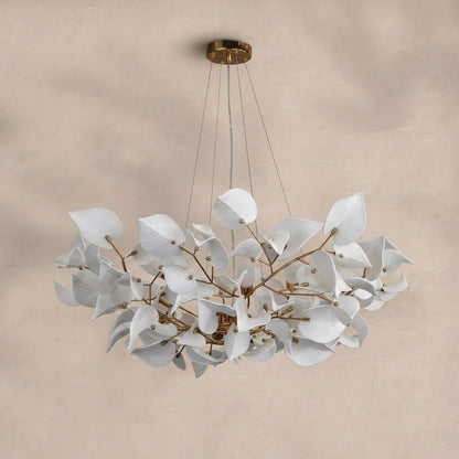 Ceramic Ginkgo Leaf Chandelier