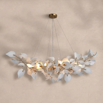 Ceramic Ginkgo Leaf Chandelier
