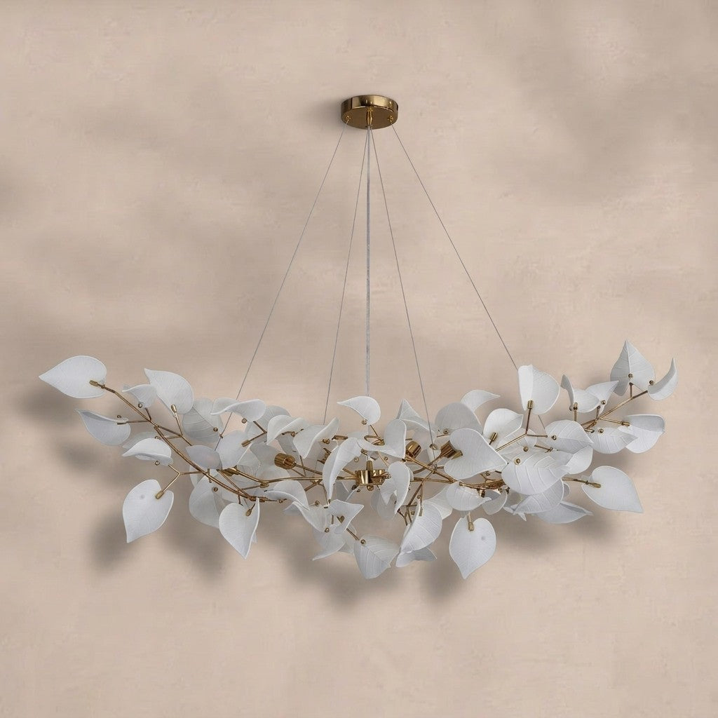 Ceramic Ginkgo Leaf Chandelier