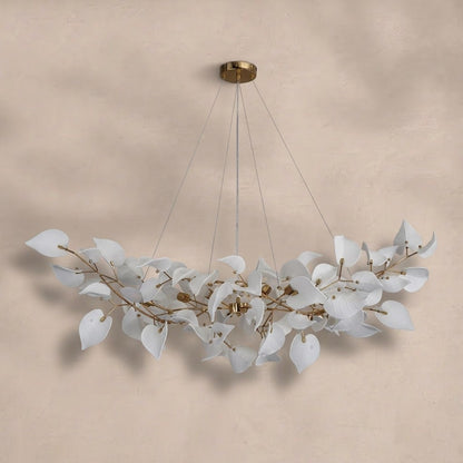 Ceramic Ginkgo Leaf Chandelier