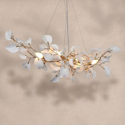 Ceramic Ginkgo Leaf Chandelier